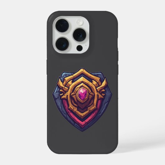 Golden Amethyst Emblem iPhone Hoesje (Achterkant)