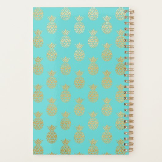 Golden Ananas Pattern Planner (Achterkant)