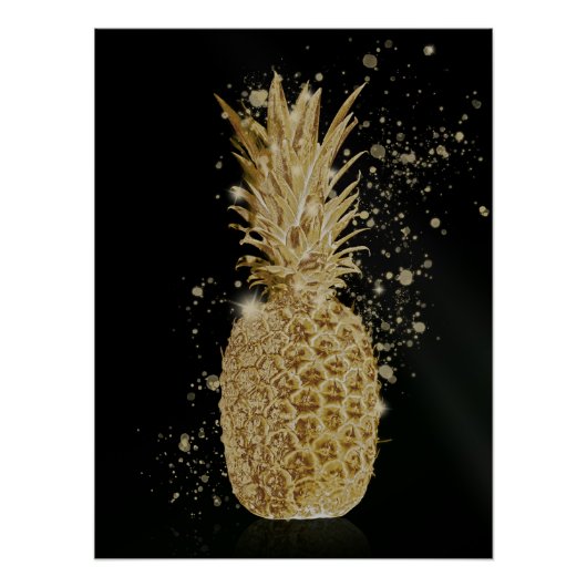 Golden Ananas Perfect Poster (Voorkant)