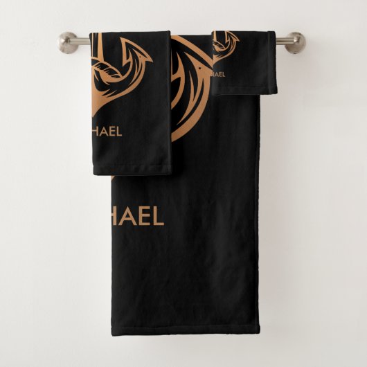 Golden Anchor Bad Handdoek (Insitu)