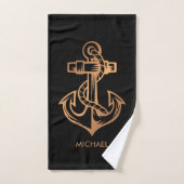 Golden Anchor Bad Handdoek (Handdoek)