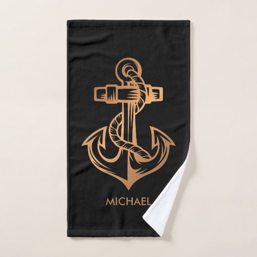 Golden Anchor Bad Handdoek (Handdoek)