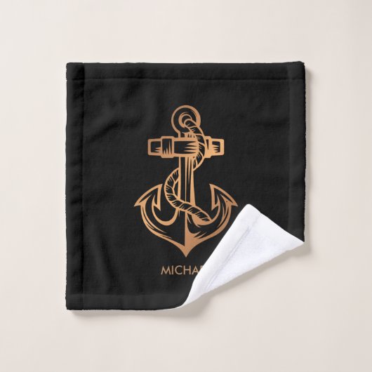 Golden Anchor Bad Handdoek (Wasdoekje)