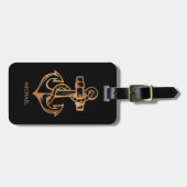 Golden Anchor Bagagelabel (Voorkant horizontaal)
