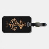 Golden Anchor Bagagelabel (Achterkant horizontaal)