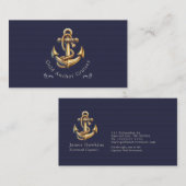Golden Anchor Business Card Visitekaartje (Voorkant / Achterkant)