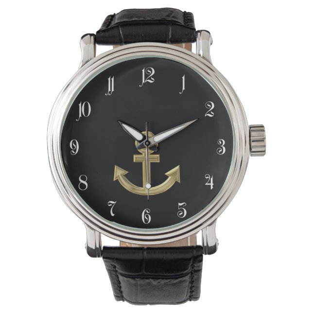 Golden anchor horloge (Voorkant)