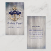 Golden Anchor nautische kustjachten en cruises Visitekaartje (Voorkant / Achterkant)