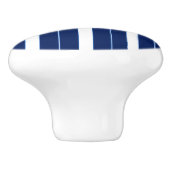 Golden Anchor op Blue Stripes Nautical Keramische Knop (Zijkant)