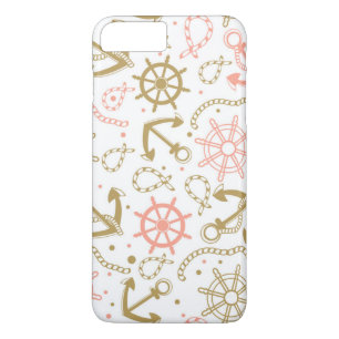 Golden Anchor Pattern Case-Mate iPhone Case