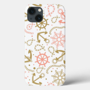Golden Anchor Pattern Case-Mate iPhone Case