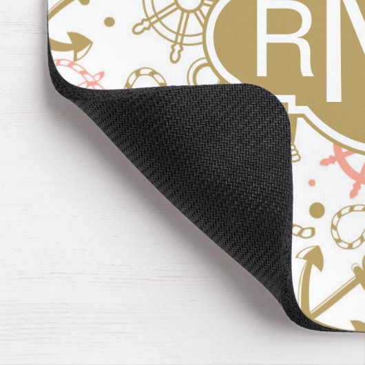 Golden Anchor Pattern | Monogram Muismat (Hoek)