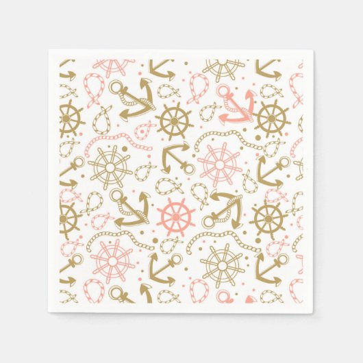 Golden Anchor Pattern Servet (Voorkant)