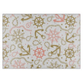 Golden Anchor Pattern Snijplank (Voorkant)