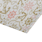 Golden Anchor Pattern Snijplank (Hoek)