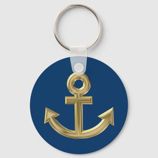Golden anchor sleutelhanger (Voorkant)