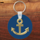Golden anchor sleutelhanger (Voorkant)