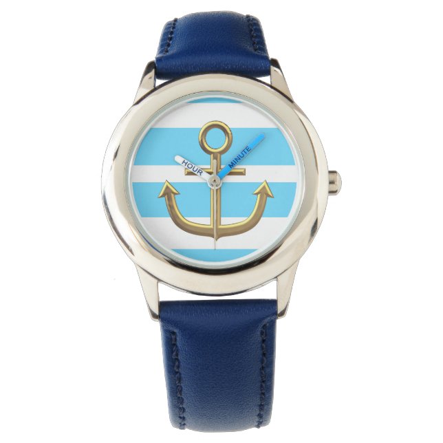Golden Anchor, symbolen van de liefde. Horloge (Voorkant)