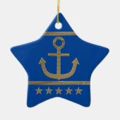 Golden Anchor, symbolen van de liefde. Keramisch Ornament (Voorkant)