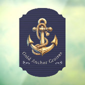 Golden Anchor Window Cling Raamsticker (Vel 3)