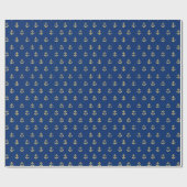 Golden Anchors Cadeaupapier (Vlak)