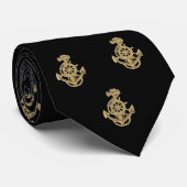 Golden Anchors Stropdas (Opgerold)