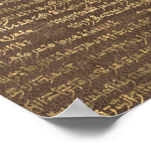 Golden Ancient Egyptian Pattern Art Poster (Hoek)