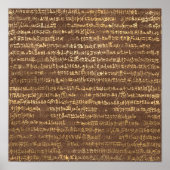 Golden Ancient Egyptian Pattern Art Poster (Voorkant)
