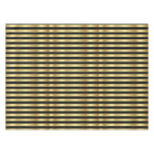 Golden and Black Elegant Stripes Tablecloth Tafelkleed (Voorkant (Horizontaal))