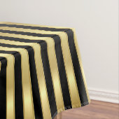 Golden and Black Elegant Stripes Tablecloth Tafelkleed (Voorbeeld)