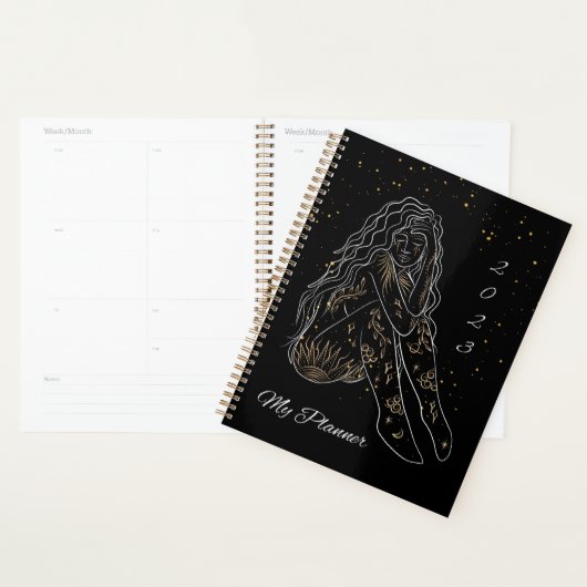 Golden and Black Mystic Woman Planner (Display)