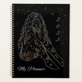 Golden and Black Mystic Woman Planner (Voorkant)