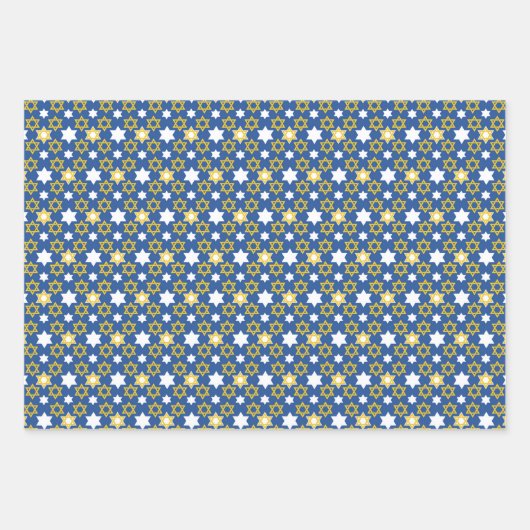 Golden and Blue Star van David Inpakpapier Vel (Voorkant)