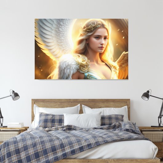 Golden Angel Canvas Afdruk (Insitu (Slaapkamer))
