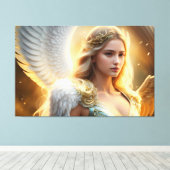 Golden Angel Canvas Afdruk (Insitu (Houten vloer))