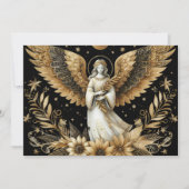 Golden Angel Flat Holiday Card Feestdagenkaart (Voorkant)