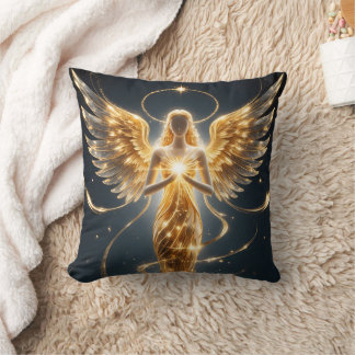 Golden Angel Glamour Throw Pillow Kussen