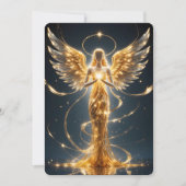 Golden Angel Holiday Greeting Card Feestdagenkaart (Voorkant)