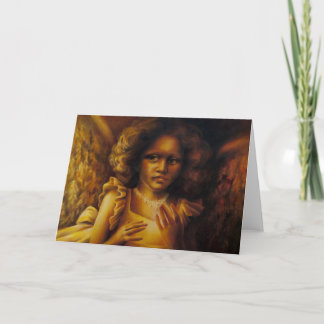 Golden Angel-kerstkaart Feestdagen Kaart