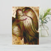Golden Angel met sterrenWenskaart Feestdagenkaart (Staand voorkant)