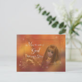 Golden Angel - Moge de glimlach van God...Briefkaa Briefkaart (Staand voorkant)