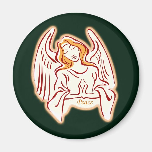 Golden Angel of Peace Magnet (Voorkant)