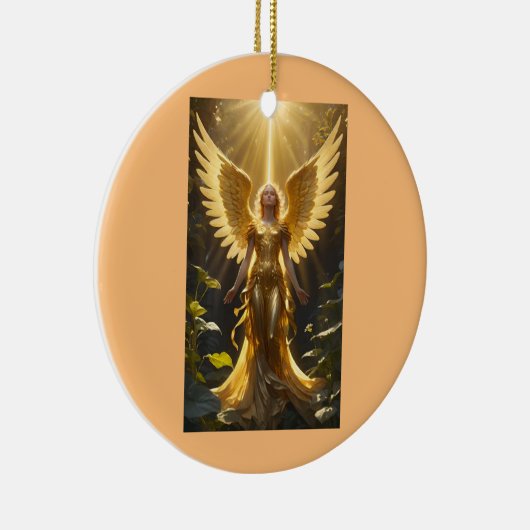Golden Angel Rond Ornament (Rechts)