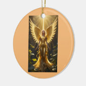 Golden Angel Rond Ornament (Links)