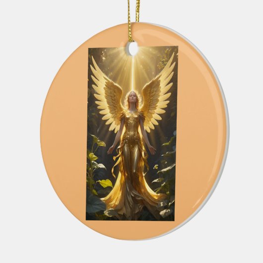Golden Angel Rond Ornament (Links)