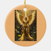 Golden Angel Rond Ornament (Achterkant)