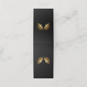 Golden Angel Wings on Black background Afsprakenkaart (Buitenkant ongevouwen)