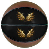 Golden Angel Wings on Black background Basketbal (Voorkant)