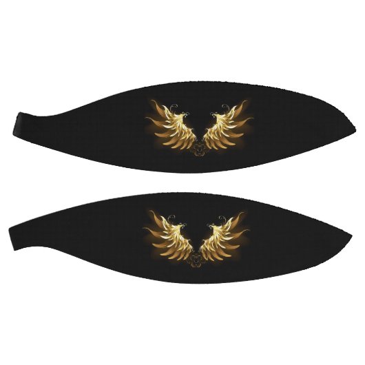 Golden Angel Wings on Black background Basketbal (Panelen)