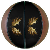 Golden Angel Wings on Black background Basketbal (Verticaal)